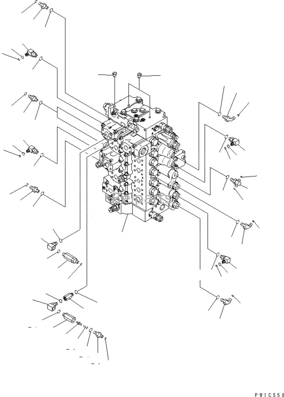 Soupape de commande principale de Control Valve PC300-7 723-47-26105 d'excavatrice de Belparts KOMATSU