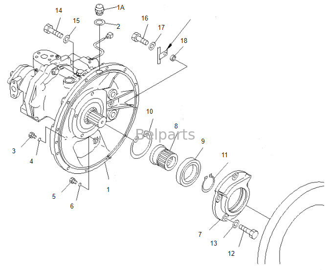 Pompe hydraulique principale de la pompe 708-1L-00070 de Pc 100-6 Pc120-6 Pc120-2 Pc100 d'excavatrice de Belparts pour KOMATSU