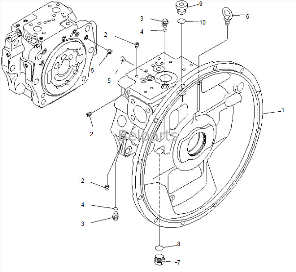 Pompes principales pour excavateurs PC300-8 Pompes principales hydrauliques 708-2G-00700 708-2G-00150 Pour Komatsu
