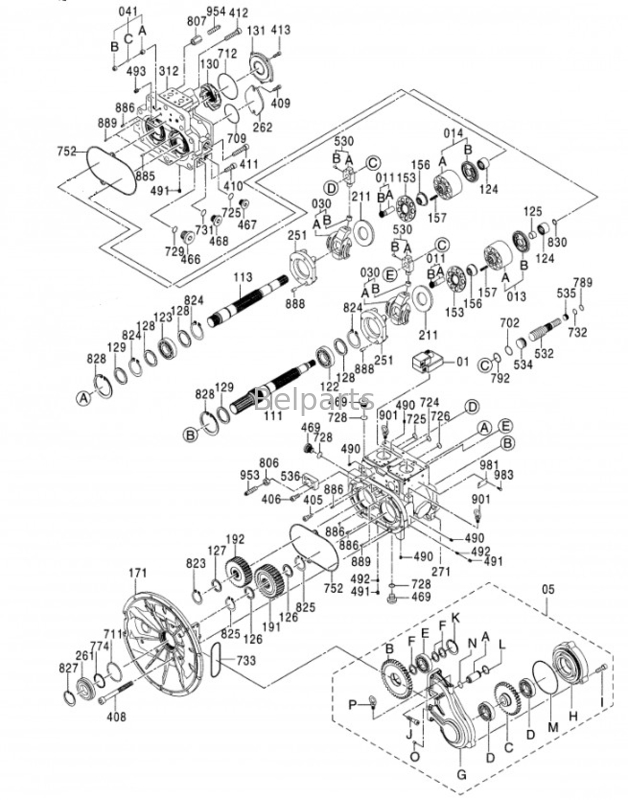 ZX470-5G pompe hydraulique Belparts pompe principale de l'excavateur pour Hitachi 4633472 9184686