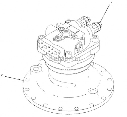 Moteur d'altération sans boîte de vitesses pour excavatrice E320D2 Moteur d'altération hydraulique 334-9976 1588985