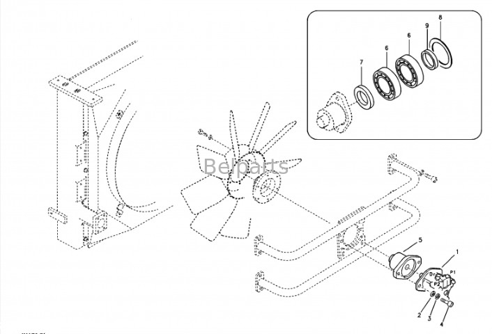 Parties de moteur de ventilation à piston pour excavatrice hydraulique EC700C EC750D ECR235C ECR305C FC2121C PL3005D