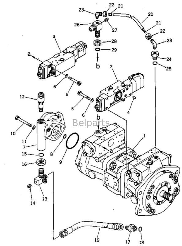 Pompes hydrauliques pour les pièces de charbon pour les excavatrices PC75UU-1 PC75UU-2 708-21-02023 708-21-02022 708-21-02021 21W-60-22111