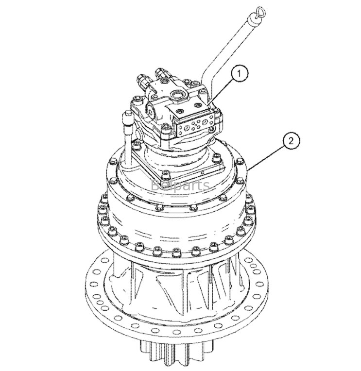 CA390F Boîte de vitesses de balancement 3789545 4512796 451-2796 Pour CAT 390F PARTIES DE EXCHAVEURS Moteur de balancement hydraulique engrenage de réduction de balancement