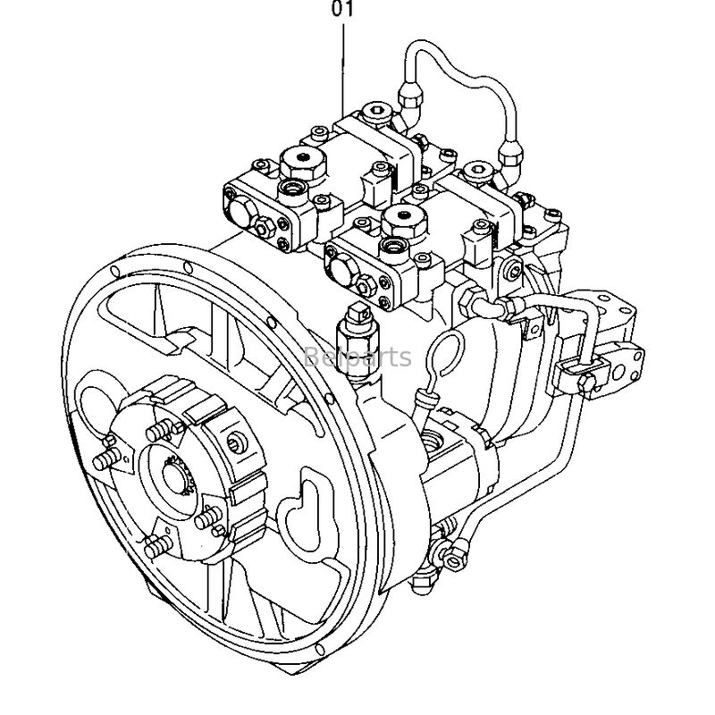 EX200-5 EX210-5 EX220-5 EX230-5 Pompe hydraulique principale pour pièces de rechange de pelle Hitachi 9150726 9152668 9151945 9155142 HPV0102 HPV102 Pompe à pistons axiaux