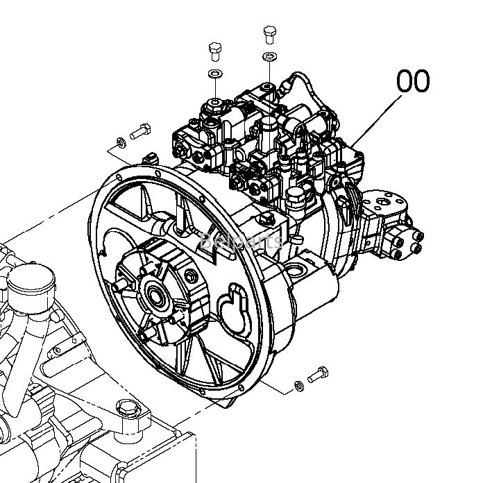 ZX200-5G ZX210-5G ZX240-5G ZX250LCH-5G Pompe hydraulique principale pour pièces détachées de pelleteuses HITACHI YB60000068 YB60000069 YB60000070 YB60000071 HPV118JW Pompe à piston axiale