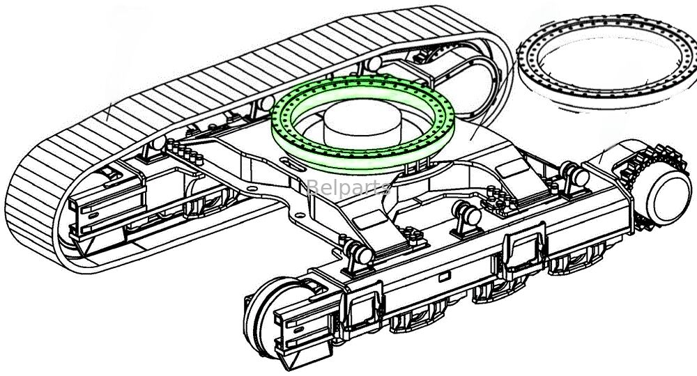 Roulement d'orientation EX40 pour pièces de rechange de pelle Hitachi 4274277 Couronne d'orientation OEM