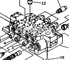 Valve de commande principale pour KOMATSU PC1000-1 PC1000LC-1 PC1000SE-1 PC1000SP-1 Pièces d'excavatrice 709-15-91302 709-15-91301 709-14-91303 709-14-91302 709-14-91301 Distributeur hydraulique