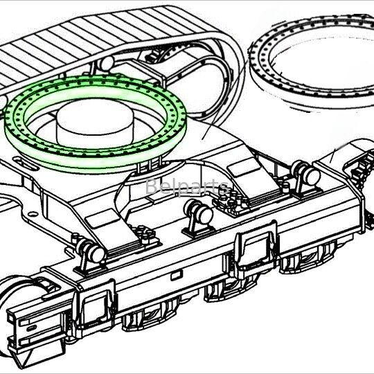 Roulement de pivot U27-4 pour pièces de rechange d'excavatrice Kubota RH418-19110 anneau de rotation cercle de rotation OEM