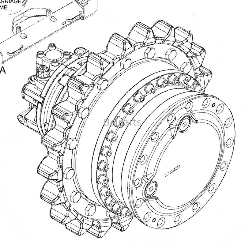 Moteur de translation hydraulique pour excavatrice John Deere 690E LC 690ELC, réducteur, pièce AT147222 AT147221