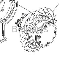 Moteur de déplacement hydraulique Komatsu D31EX-21 D31PX-21 D37EX-21 D37PX-21, entraînement final, pièce de Bulldozer ASS'Y 11Y-27-10301 11Y-27-10401