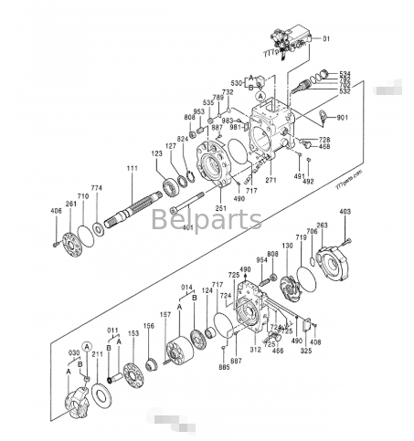 Pompe hydraulique principale John Deere 650D 850D LC 9276420 4635645 PG200042 FYA00003063 FYA00003076 adapté aux pièces d'excavatrice 650DLC 850DLC
