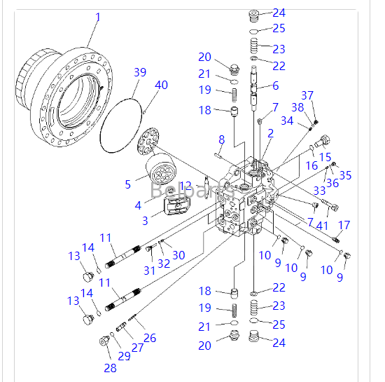 706-8J-01411 706-8J-01421 Moteur de déplacement pour PKOMATSU C390LC-10 PC400-7 PC400LC-7 PC400-8 PC400LC-8 Partie de pelle hydraulique