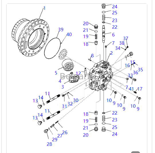 Moteur de voyage 706-8J-01012 pour pelle KOMATSU PC300-7 PC400-7 PC400-7E0 PC400LC-8 PC400-8 PC450-7 PC450-7E0 PC450-8 PC550LC-8