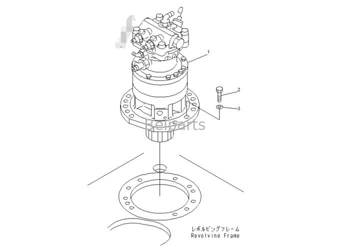 La voie des excavatrices PC60 7 circule en voiture l'Assy de moteur de l'oscillation 201-26-00060